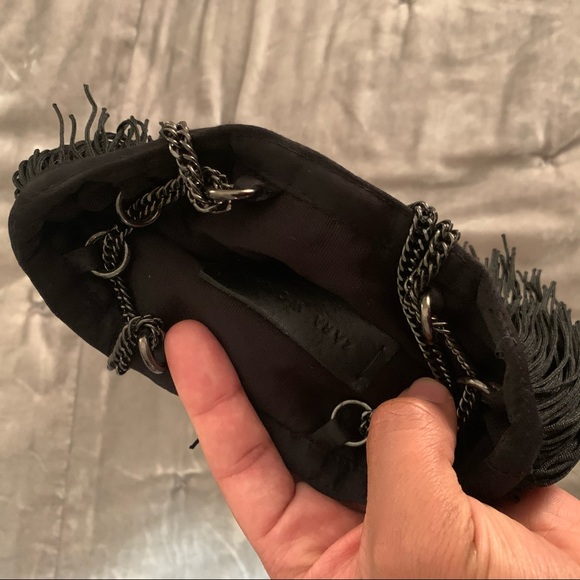 Beautiful Black Fringe Zara Crossbody Purse - Picture 5 of 7